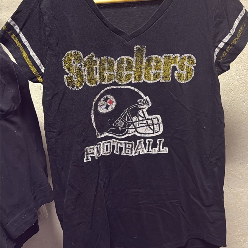 Black Steelers Football T-Shirt